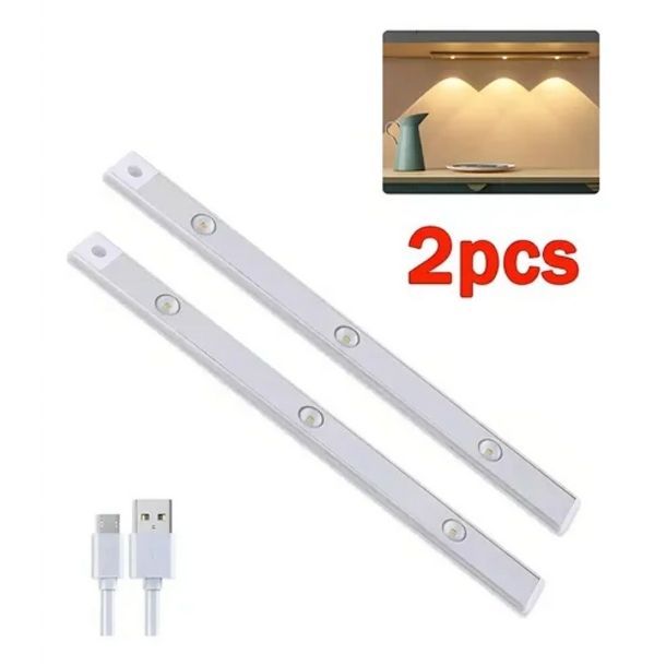 Barra Led Clóset Pack 2 Blanco Luz Blanca Cálida Neutra 3000 K Luz Corrida Triple 2rl Calidad Duradera