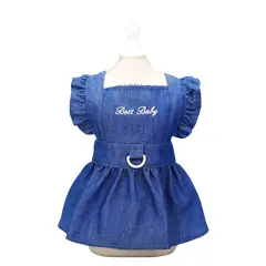 GENERICO - Vestido de Jean Azul para Perros Gatos Conejos