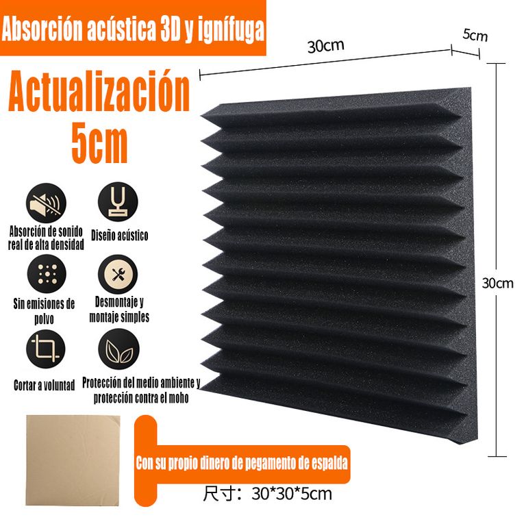 5pcs Algodón De Aislamiento Acústico Autoadhesivo