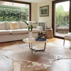 GENERICO - Alfombra Living Cuero De Vaca Vintage Oscuro 200×180cm