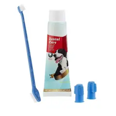 GENERICO - Kit Cepillo Dental Y Crema Para Perro Dedales