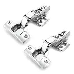 GENERICO - Pack 2 Bisagra Rectas Cierre Suave 35 Mm