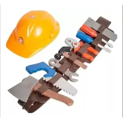 GENERICO - Herramientas Juguete Con Cinturón Y Con Casco Constructor