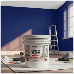 BAUM - TINETA PINTURA ESMALTE AL AGUA - 12-D AZUL MARINO - PINTURASPROFESIONALES CHILE