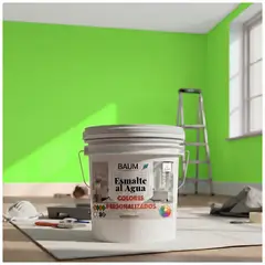 BAUM - TINETA PINTURA ESMALTE AL AGUA - 13-D PISTACHO - PINTURASPROFESIONALES CHILE
