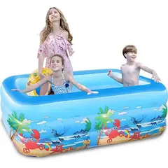 GENERICO - PISCINA RECTANGULAR FAMILIAR AZUL 210CM