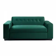 MUEBLES NEW - SOFA DOS CUERPOS VERDE FELPA