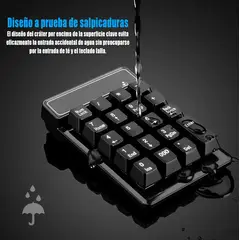 GENERAL - Contabilidad Bancaria Mini Teclado Portátil Con Cable Negro