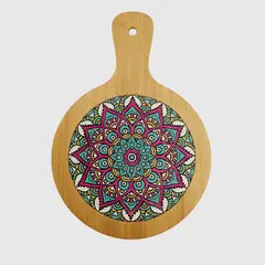 COLETTE - Tabla De Bambú Tipo Mosaico Para Picar Salvamanteles Cóctel Mándalas
