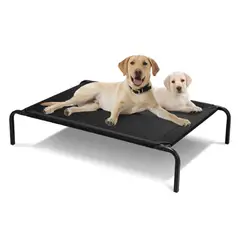 GOODGUAU - Cama Elevada Refrescante Perro Negra M