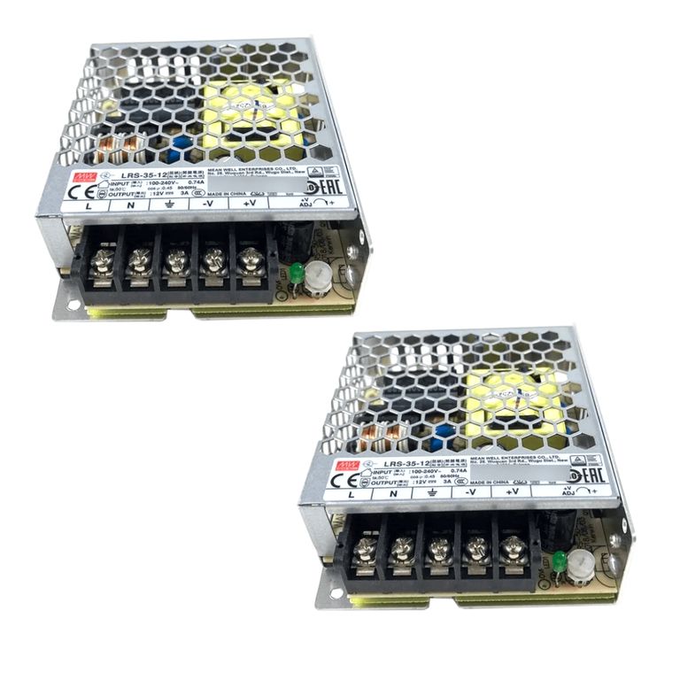 2 Fuentes de Poder Mean Well 12V 3A 35W