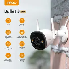 IMOU - Camara Bullet 3 3MP 2K Audio Bidireccional AI Alarma Ddual Light
