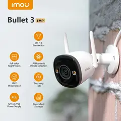 IMOU - Camara Bullet 3 5MP 3K Audio Bidireccional AI Alarma Ddual Light