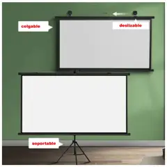 OEM - Telón Mural de Proyector Portátil 100 pulgadas (Gris Fibra Telón)