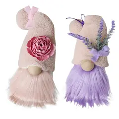GANGLIAN - 2 Pzs Ciervo Sin Rostro 30cm con Lavanda, Decoración Primavera, Regalo Día Madre San Valentín, Centro Mesa