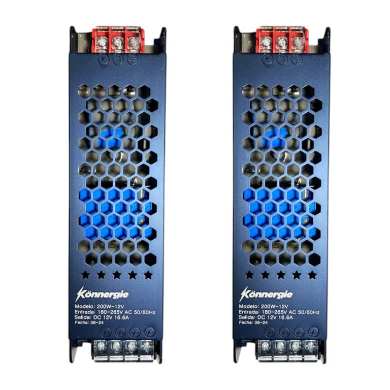 2 Fuentes de Poder 12V 16.5A 200W HQ Compacta