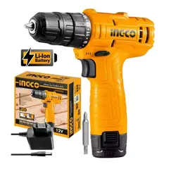 INGCO - Taladro atornillador inalámbrico de 12V