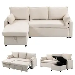 ELEMENT DESIGN - Sofá Seccionals Leticia Cama con Almacenamiento Oculto