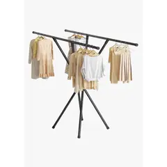 OKAY - Tendedero Retráctil Plegable Portátil Ropa Espacios Pequeños Color Negro