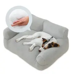 HOOPET - Cama Para Mascotas Tipo Sofá Suave y Acolchada Gris - XL
