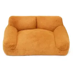 HOOPET - Cama Para Mascotas Tipo Sofá Suave y Acolchada Perro y Gato Marrón claro
