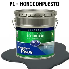 EPOXY - PINTURA ALTO TRAFICO - ESMALTE PISOS CANCHASPU 1K BASE AGUA - TINETA 4G GRIS ANTRACITA