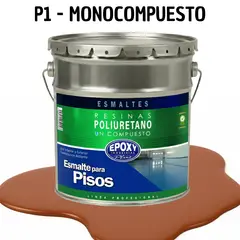 EPOXY - PINTURA ALTO TRAFICO - ESMALTE PISOS CANCHASPU 1K BASE AGUA - TINETA 4G ROJO LADRILLO
