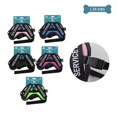 GENERICO - Arnés K9 equipado para mascotas talla L 20-35kg Color Negro