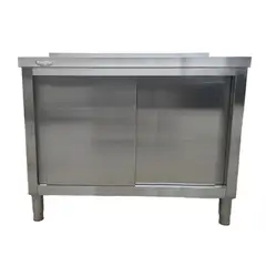 PROCHEF - Mesón Mural Cerrado Acero Inoxidable 100x60+85(+6) cm