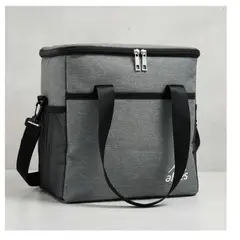 ALPES - Cooler Plegable Termico 26 Litros Gris Camping Picnic