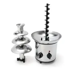 MOVI - Cascada Fuente Chocolate Fondue 4 Niveles Acero Inoxidable