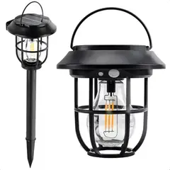 IRM - Estaca Solar Led Vintage Farol Luz Cálida