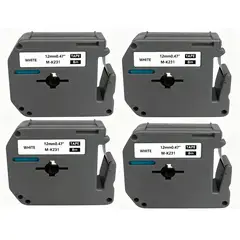 ATURE - 4pcs Cinta Rotuladora Para Brother Tze-231 Alternativa 12mm
