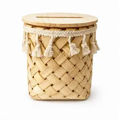 COLETTE - Servilletero Madera Entretejido Almacenamiento Boho