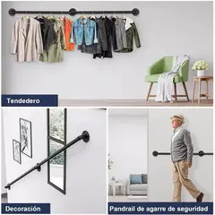 YOMYM - Pasamanos De Barandal De Escaleras Profesionales 3 Metro Negro