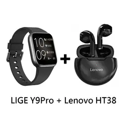 LENOVO - Audífonos Bluetooth HT38 y Reloj Inteligente Smart Watch Y9PRO