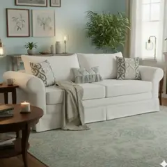 MUNDO LIVING - Sofa 3 cuerpos con asientos de Resortes Pocket Tango Blanco crudo