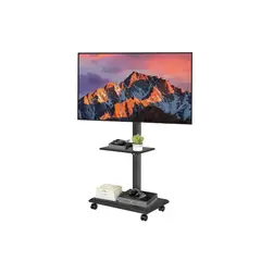 GENERICO - Soporte TV 32 a 70 Pulgadas 60Kg Soporte Pedestal Stand Premium Portátil Con Ruedas Color - Negro