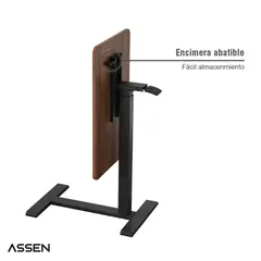 ASSEN - Mesa Lateral De Altura Regulable Con Encimera Abatible Kiosclub