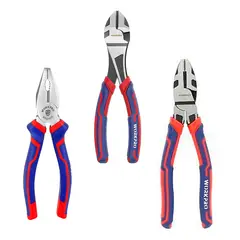 WORKPRO - Set alicates 200mm y 180 mm CR-V mango suavizado reforzado