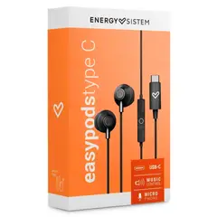 ENERGY SISTEM - Audifonos USB-C EasyPods HD Black Edition