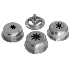 GENERICO - Kit 4 Boquillas De Acero Inoxidable Para Churros