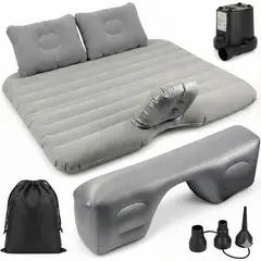 GENERICO - Colchón Inflable para Auto Universal + Bomba 12V y Almohadas Cama de Camping y Viajes