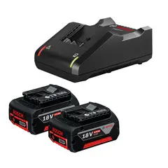 BOSCH - Starter Kit 2 Baterías 18V-4AH + Cargador 18V-40