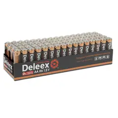 TECNOCENTER - Pack 60 Pilas Deleex Gold AA Carbon Battery R6