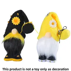 GANGLIAN - 2 Pzs Girasol Clásico 24cm No Rostro, con Abeja y Flores, Decoración Mesa San Valentín y Boda, Ambiente Primaveral