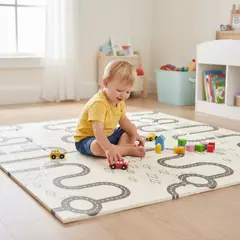 SENSIBLUE - Alfombra Antigolpes para Bebé Extra Gruesa 200x180x2 cm Reversible y Plegable