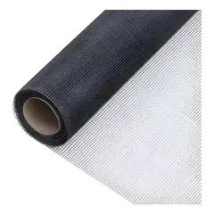 GENERICO - Malla Mosquitera 120x4mt Para Jardin Fibra De Vidrio Gris Negro