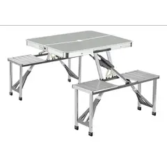 GENERICO - Mesa Plegable Mesa De Jardín Mesa Combinada Y Silla