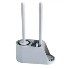 CRUSEC - Kit De 2 Cepillo De Limpieza Para Inodoro Con Soporte